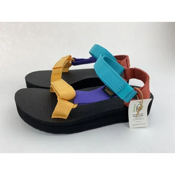 NEW Teva Midform Universal Multi Color Women's Sandals Straps Colorblock Strappy - Picture 8 of 12